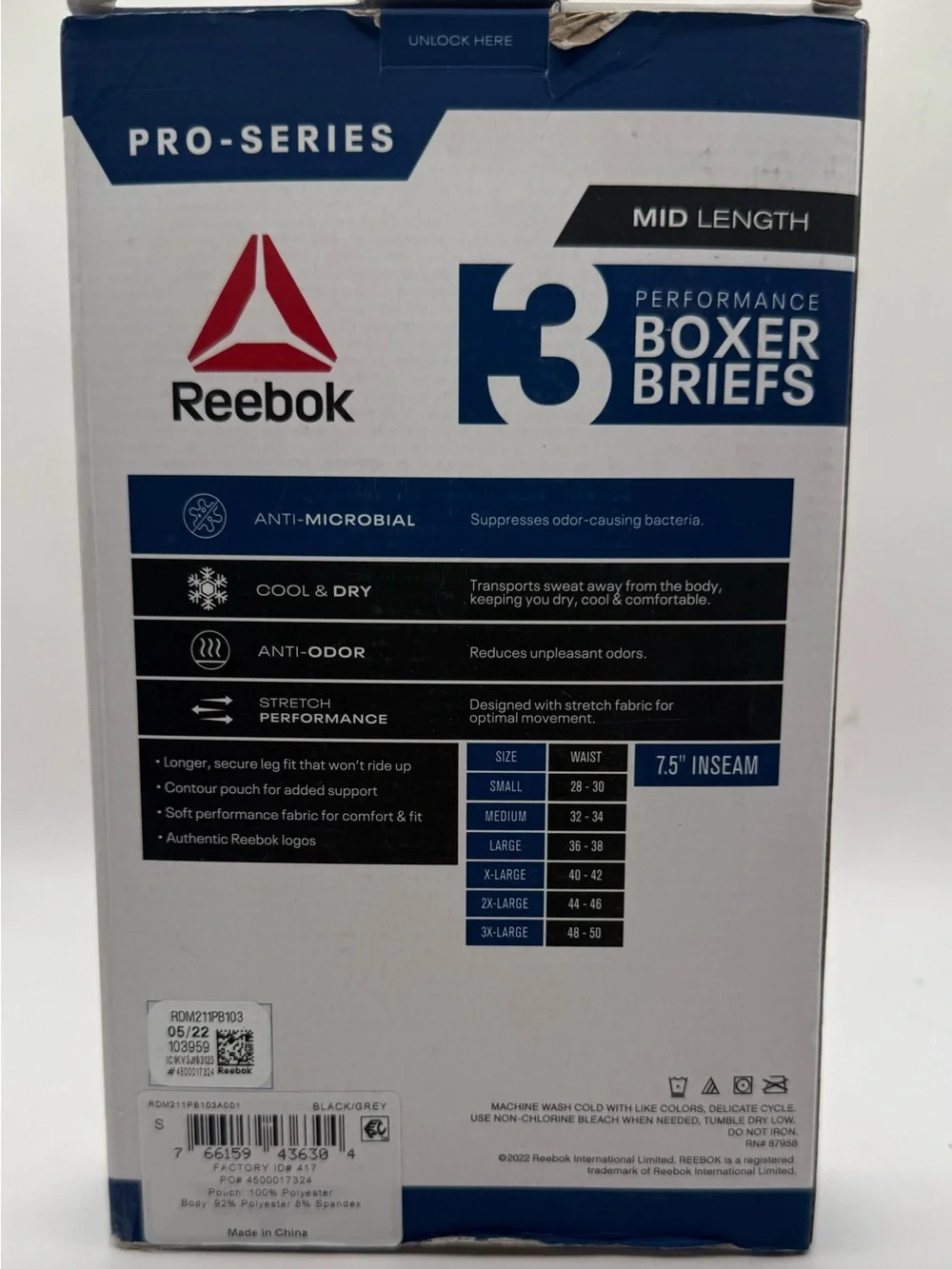 Reebok three pack